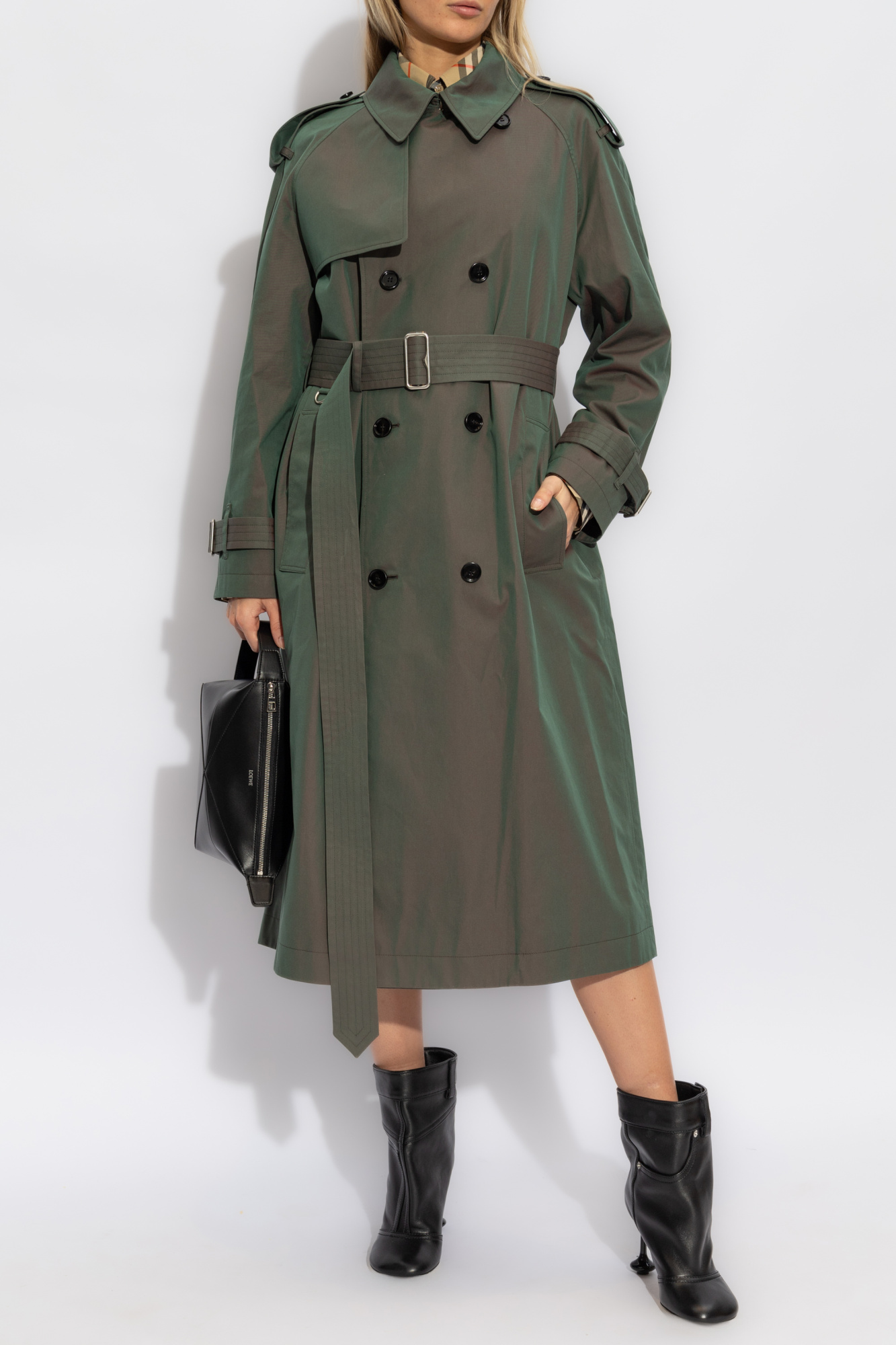 di burberry title EYEWEAR SchaferandweinerShops Canada Green Cotton trench coat Burberry